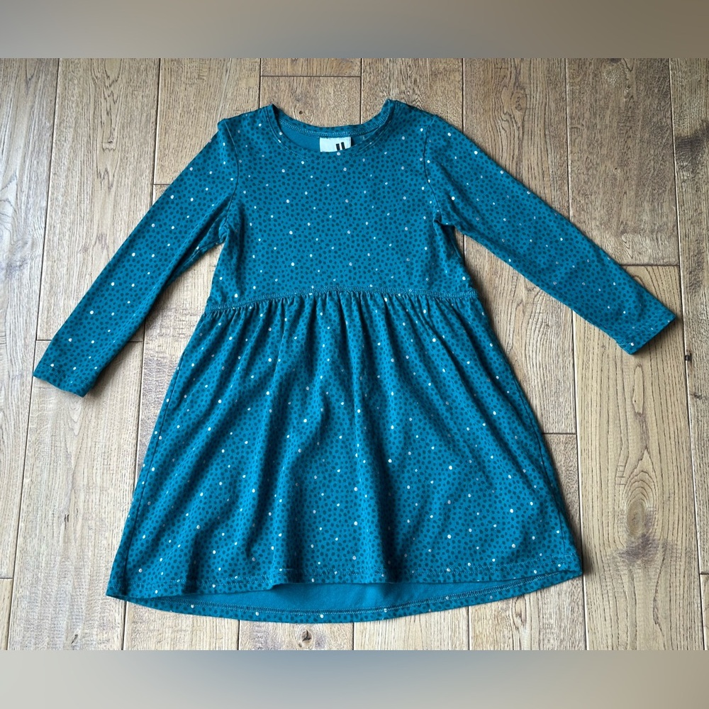 Cotton On Kids Long Sleeve Dot Print Fit & Flare Dress size 4